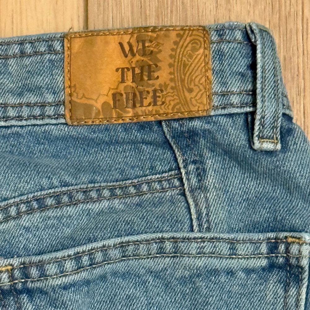 We The Free Women's Straight Leg Jeans in Light Blue Wash - Picture 4 of 7